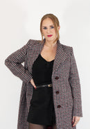 Lapel Check Coat - Bisquit