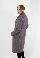 Lapel Check Coat - Bisquit