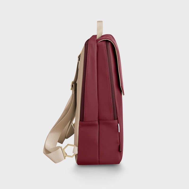 Le Réversible Backpack Bordeaux & Beige