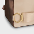Le Réversible Backpack Metallic Brown, Beige & Gold