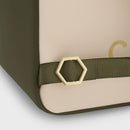 Nuitée Backpack Dark Green, Beige & Gold