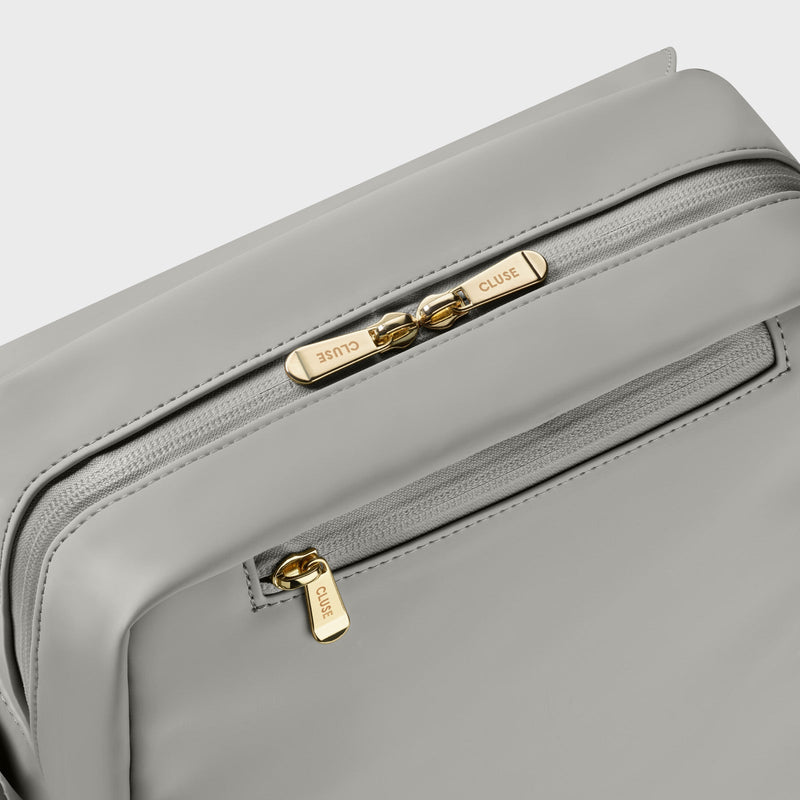 Nuitée Petite Backpack - Light Grey & Gold