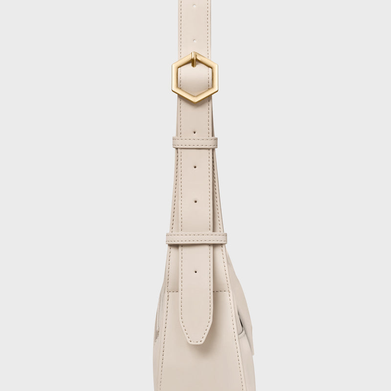 Sacroisé Petite Crossbody - Beige & Gold