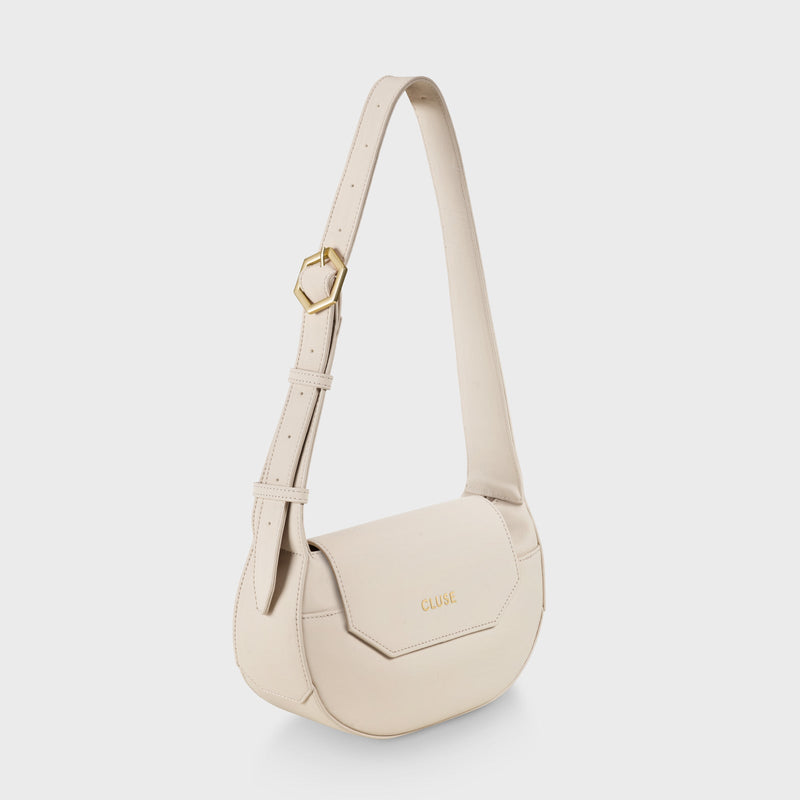 Sacroisé Petite Crossbody - Beige & Gold