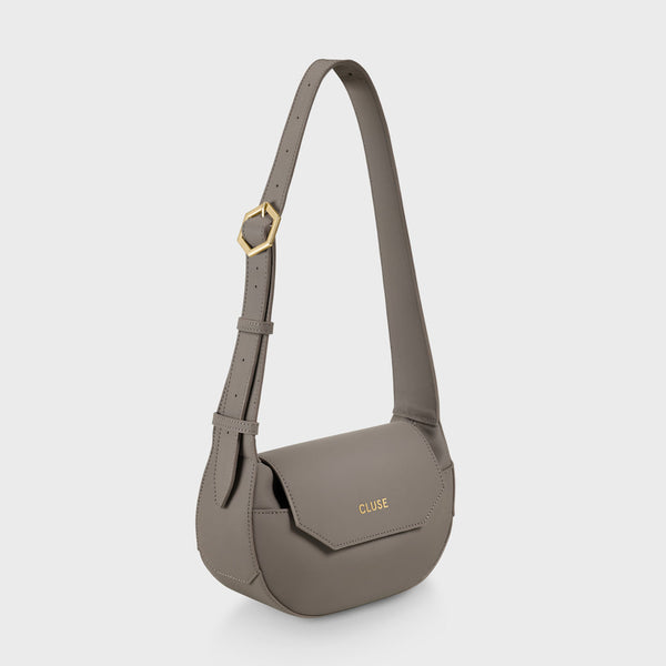 Sacroisé Petite Crossbody - Dark Grey & Gold