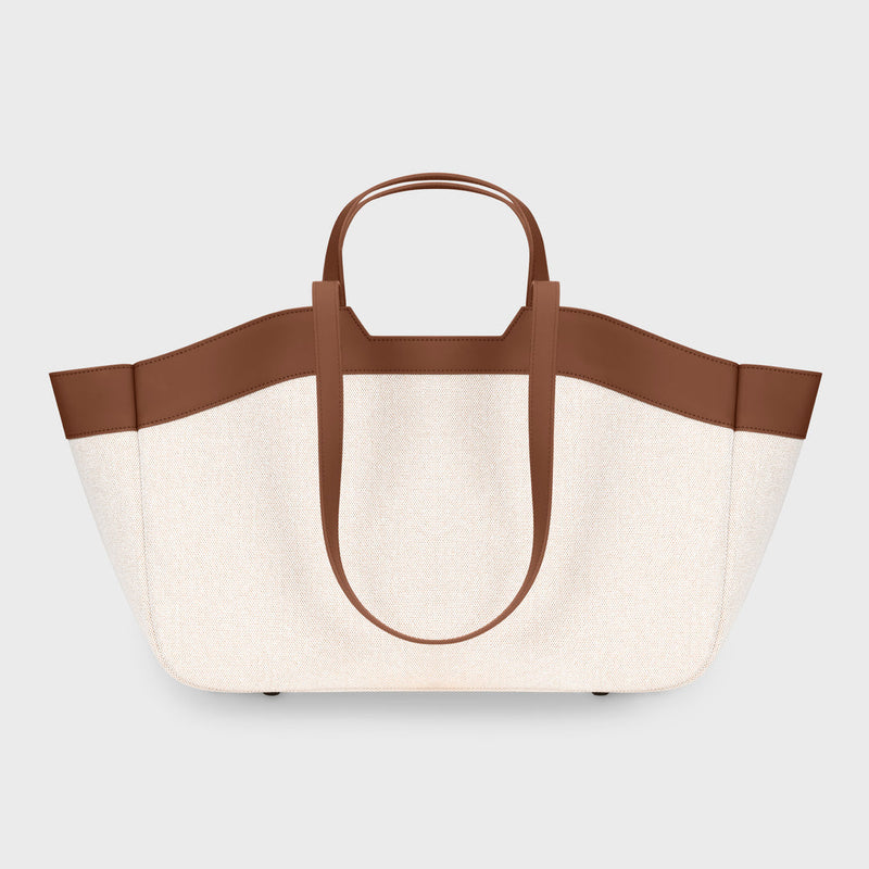 Tote Bag - Beige & Brown