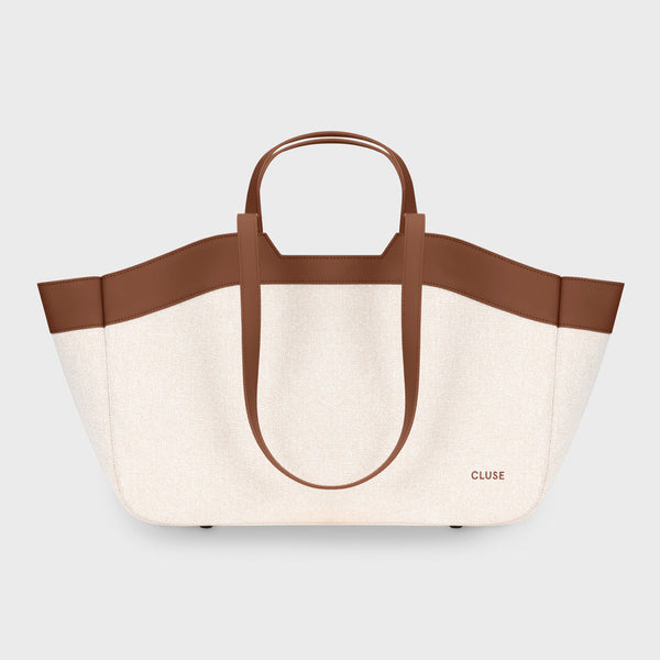 Tote Bag - Beige & Brown