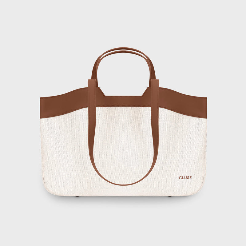 Tote Bag - Beige & Brown