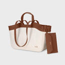 Tote Bag - Beige & Brown