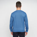 Plain Crew Neck Jumper - Denim