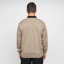 Plain V Neck Jumper - Stone