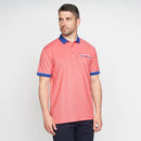 Contrast Collar Polo - Poppy