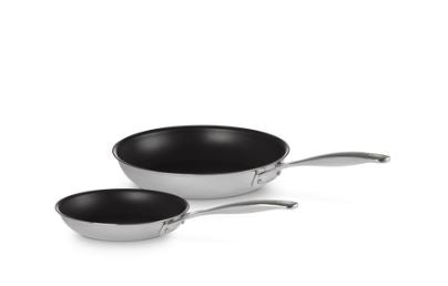 Signature Stainless Steel Non-Stick 2-Piece Frying Pan Set