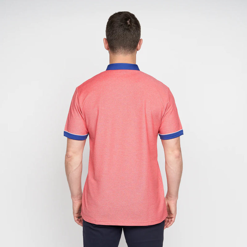 Contrast Collar Polo - Poppy