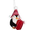 Penguin with Gift Felt Decoration