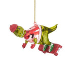 Dinosaur on Skateboard Shaped Bauble