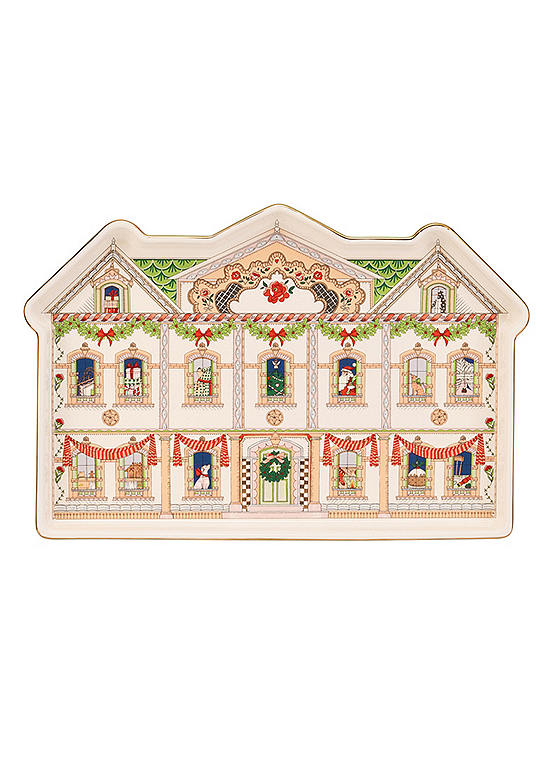 Dolls House Christmas Rectangular Platter