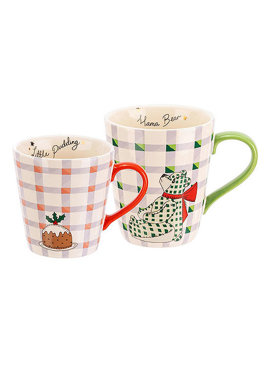 Christmas Set of 2 Mugs - Stanley Bear & Mini Stanley Pudding