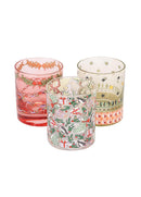 Christmas Set of 3 Glass Tealight Holders
