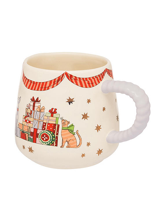 Christmas Twisted Handle Billie Mug - Presents