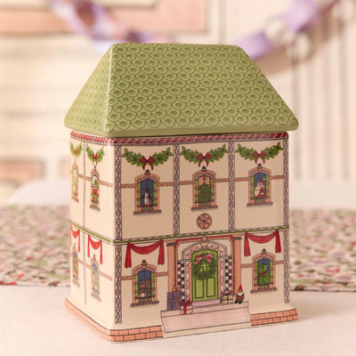 Christmas House Ceramic Storage Jar