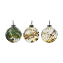 Lit Glass Bauble 10cm Rustic