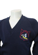 Claddagh Cotton/Acrylic V Neck Jumper - Navy