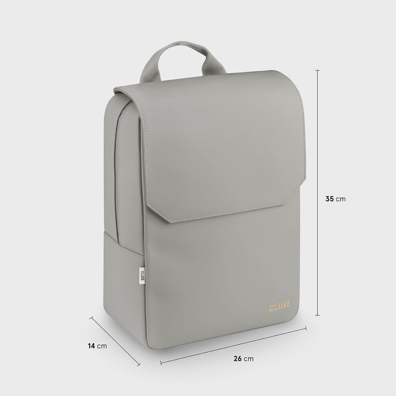 Nuitée Backpack - Light Grey & Gold