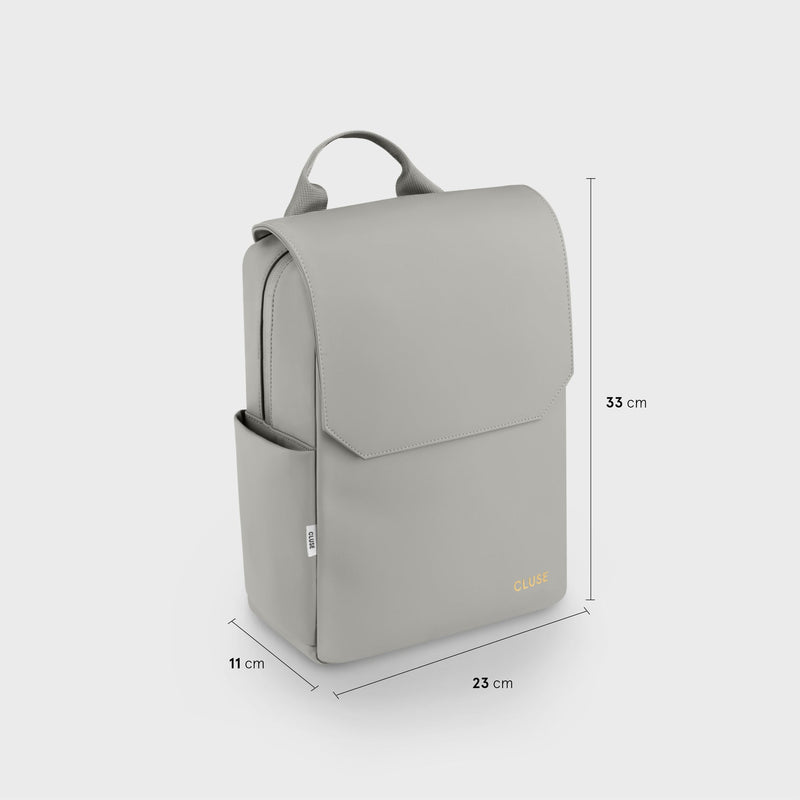 Nuitée Petite Backpack - Light Grey & Gold