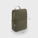 Nuitée Petite Backpack - Dark Green, Beige & Gold