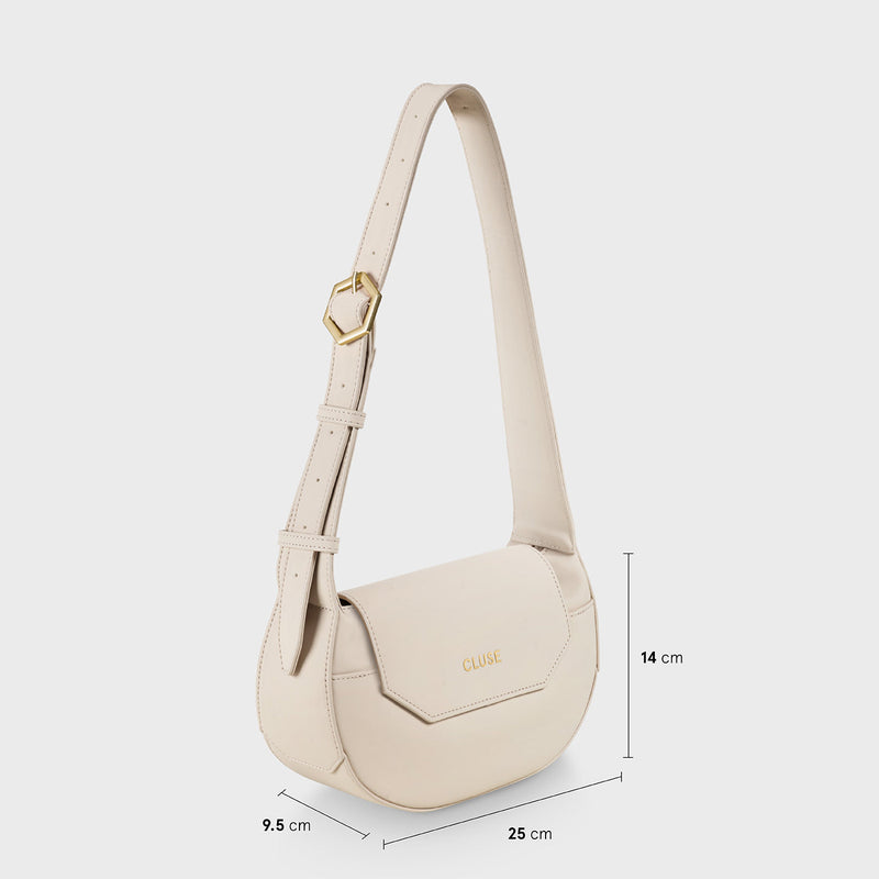 Sacroisé Petite Crossbody - Beige & Gold