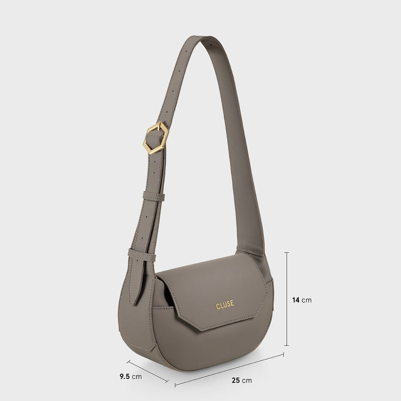 Sacroisé Petite Crossbody - Dark Grey & Gold