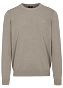 Round Neck Jumper - Dark Sand Mel