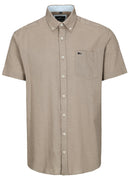 Short Sleeve Casual Shirt - Dark Sand Mel
