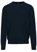 Round Neck Jumper - Blue Navy Mel