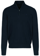 Zip Troyer Pullover - Blue Navy Mel
