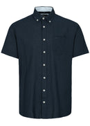 Short Sleeve Casual Shirt - Blue Navy Mel