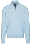 Zip Troyer Pullover - Sky Blue Mel