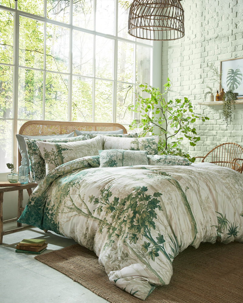 Coppice Forest Duvet Cover Set - Sage Green