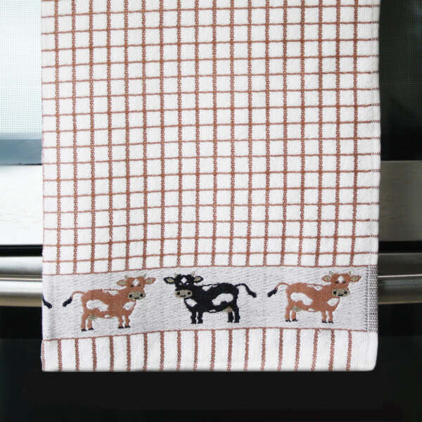 Poli-Dri Jacquard Cows Tea Towel