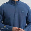 Damon 1/2 Zip Sweatshirt - Denim