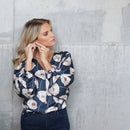 Dana Floral Top - Teal