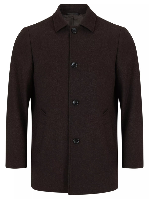 Bales Overcoat - Dark Blue/black