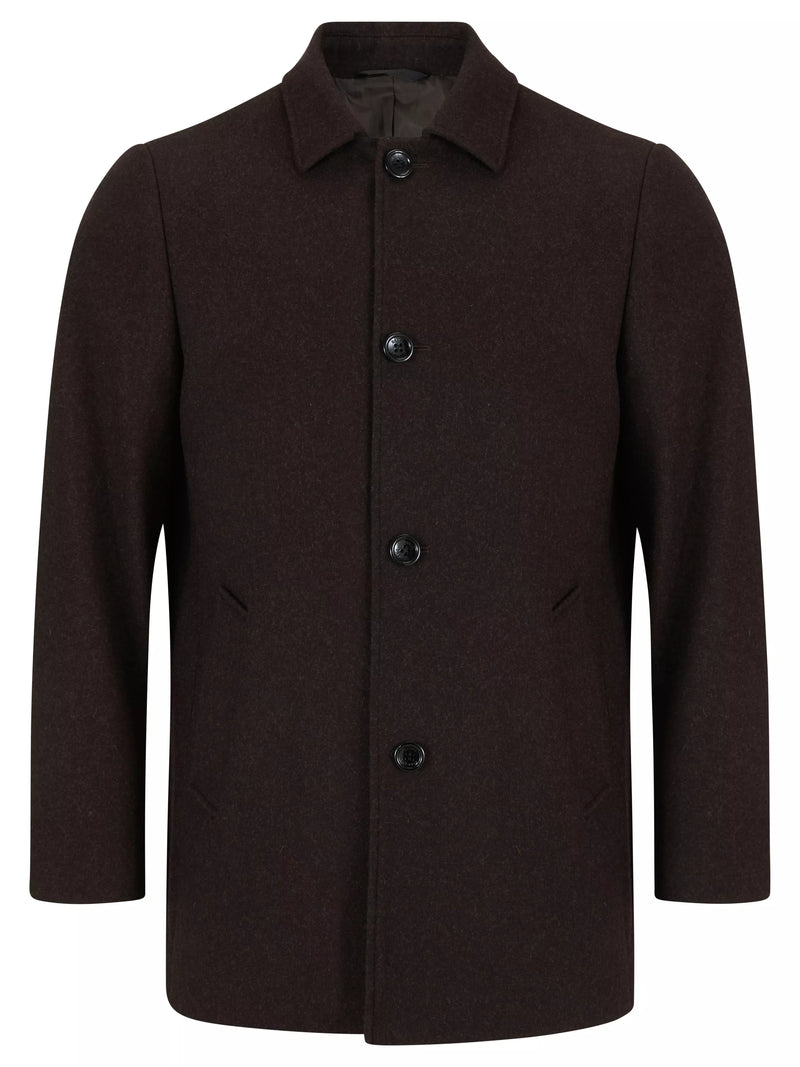 Bales Overcoat - Dark Blue/black