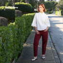 Diane Coloured Short Jean - Rosewood