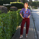 Diane Coloured Reg Jean - Rosewood