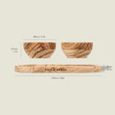 Olive Wood Salt & Pepper Pinch Pot Tray