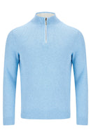 Dawson 1/4 Zip Jumper - Sky Blue