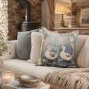 Vintage Duck Pair Velvet Cushion