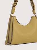 Double Grainy Leather Handbag - Seagrass/sandshell